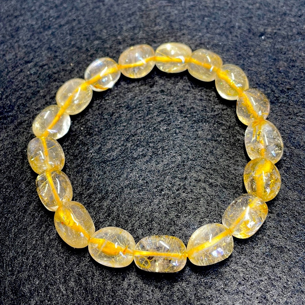 Natural Golden Rutilated Quartz bracelet